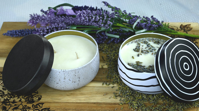 Soy and Beeswax Blend Candles in Decorative Tins 8oz