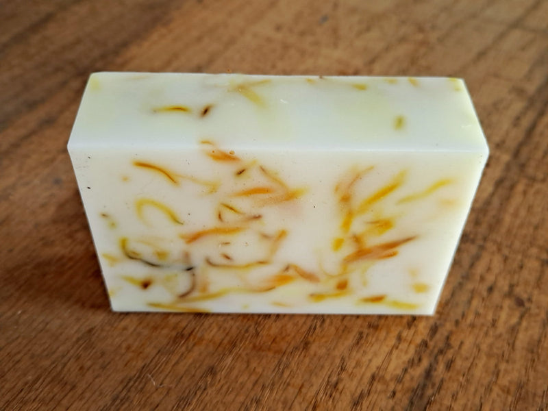 Hand-poured Soap with Flowers