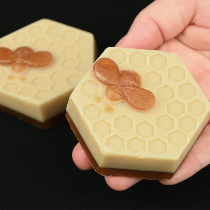 Hand-poured Honeybee Soap-Pair