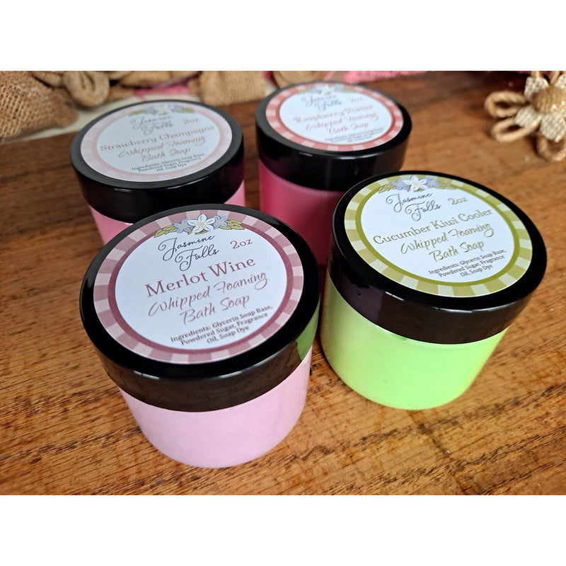 Wine Scented Set of 4, 2 oz Whipped Foaming Bath Soaps